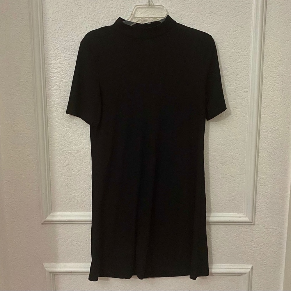 Ribbed Jersey Black Dress - LBD